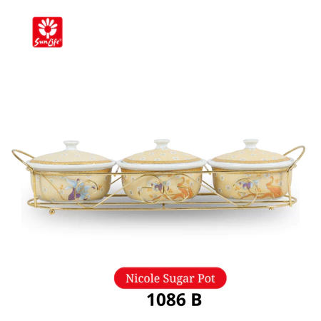 Sunlife Nicole Sugar Set 1 Set Wadah Prasmanan Keramik SNL-1086-B