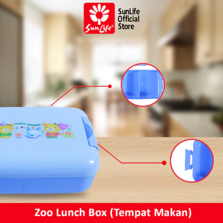 Sunlife Zoo Lunch Box Tempat Makan Tempat Bekal Makan Siang Anak 1 Sekat SNL-088