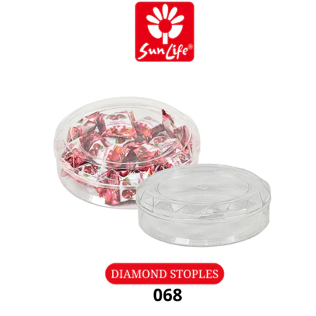 Sunlife Diamond Stoples Toples Plastik Kue Kering Toples Kurma Serbaguna Kapasitas 750 gr (19 pcs ) SNL-068