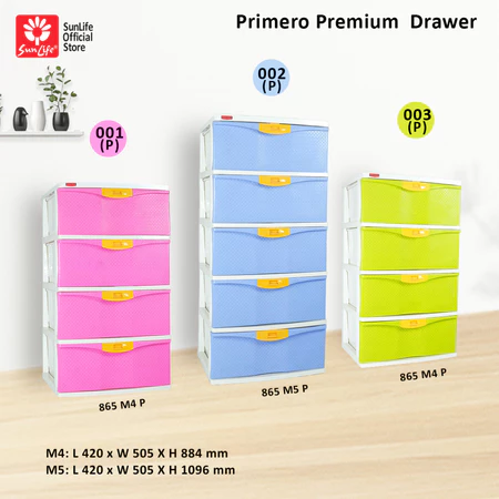 SunLife Primero Premium Lemari Pakaian 4 Susun Rak Drawer Plastik Kokoh SNL-865-M5