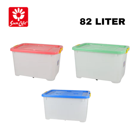 SunLife Lotus Container 82 Liter Container Besar Plastik Dengan Tutup Container Box Serbaguna SNL-6900