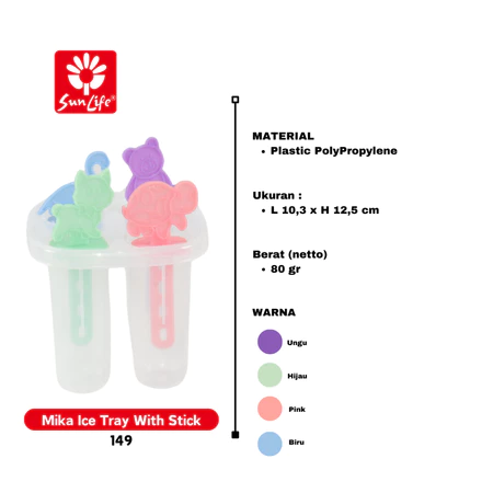 SunLife Mika Ice Tray With Stick (1 pcs/pack) Cetakan Es Plastik SNL-149