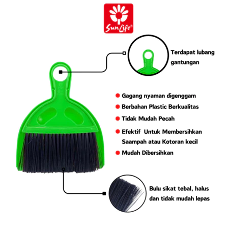 SunLife Oregon Pengki Mini 1 Pcs Dengan Sikat Dustpan With Brush Plastik SNL-211