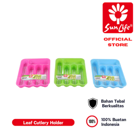 SunLife Leaf Cutlery Holder Tempat Penyimpanan Alat Makan Sendok dan Garpu Plastik SNL-706