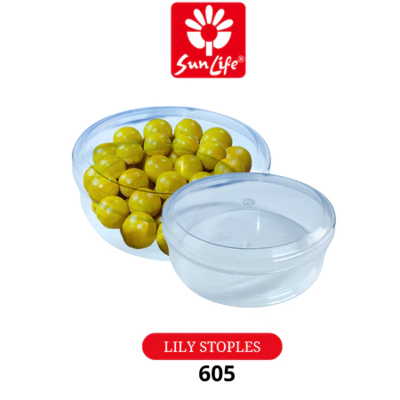 Sunlife Lily Stoples Toples Plastik Kue Kering Toples Kurma Serbaguna Kapasitas 250 gr (12 pcs ) SNL-605