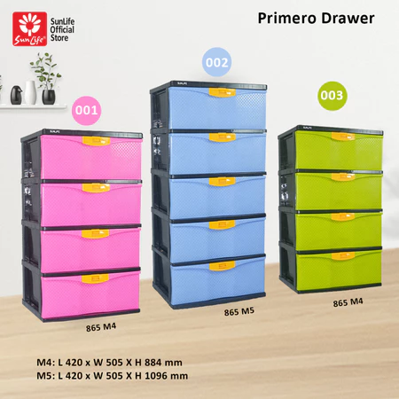 SunLife Primero Lemari Pakaian 4 Susun Rak Drawer Plastik Kokoh SNL-865-M5