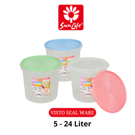 SunLife Visto Seal Ware Toples Makanan Kering Serbaguna Toples Kerupuk Kapasitas Besar Sampai 24 Liter SNL-7059