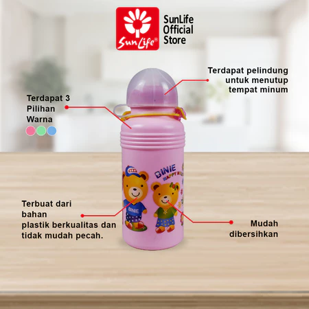 SunLife ILY Bottle – Botol Minum Anak Lucu & Anti Tumpah SNL-7068