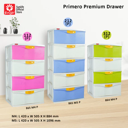 SunLife Primero Premium Lemari Pakaian 4 Susun Rak Drawer Plastik Kokoh SNL-865-M5