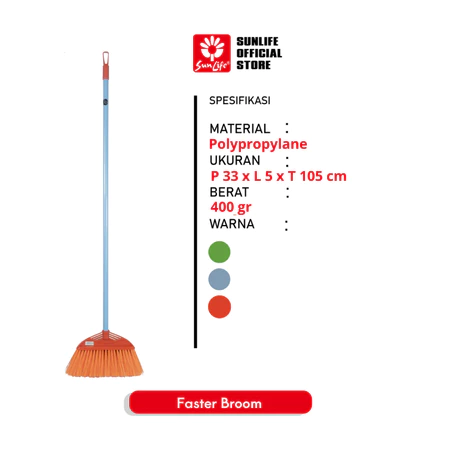 SunLife Faster Broom Sapu Lantai Rumah Sapu Ijuk SNL-236