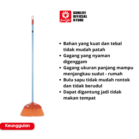 SunLife Faster Broom Sapu Lantai Rumah Sapu Ijuk SNL-236