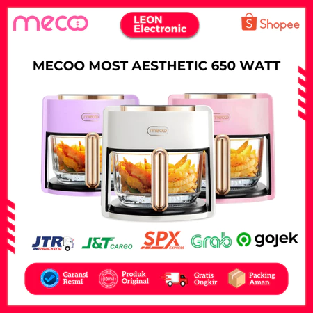 Mecoo Most Aesthetic Transparan Air Fryer Digital 650 Low Watt SNI Hemat Listrik