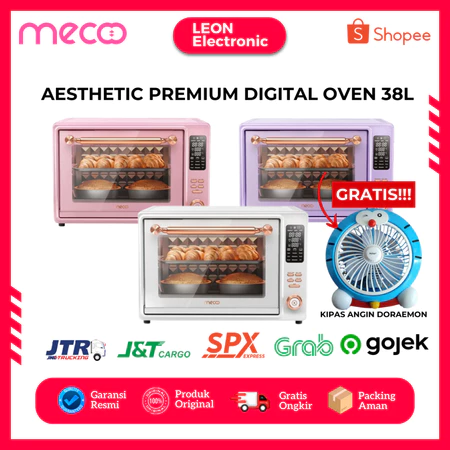 [Instant] Mecoo Aesthetic Premium Digital Oven Listrik 980 Low Watt 38 Liter Smart LED