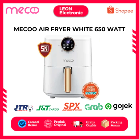 Mecoo Most Aesthetic Digital Low Watt Air Fryer 650 Watt SNI Hemat Listrik