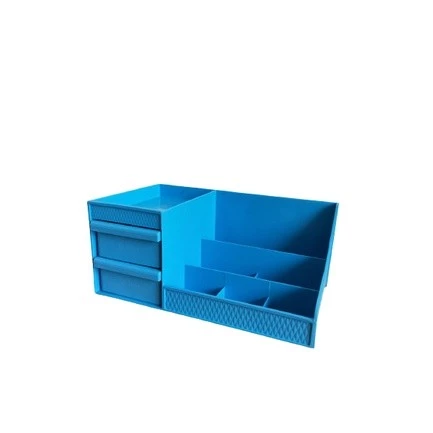 Rak Kosmetik dan Makeup DOMI Storage 2 Laci Plastik Kotak Penyimpanan Alat Tulis Perhiasan Box Organizer Meja