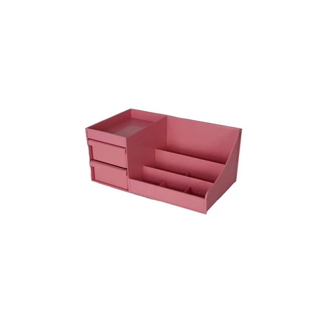 Rak Kosmetik dan Makeup DOMI Storage 2 Laci Plastik Kotak Penyimpanan Alat Tulis Perhiasan Box Organizer Meja