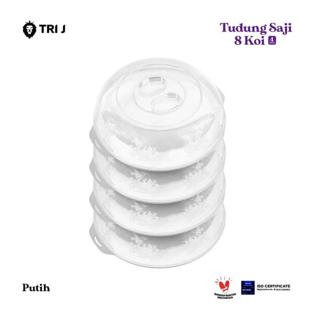 Tudung Saji Kristal 4 Susun Tempat Penyimpanan Makanan Crystal 4 Tingkat Food Storage