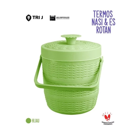 Termos Nasi Rice Bucket Rotan no 6.5 (1.5L) / Ice Bucket 6.5 / Tempat Penyimpanan Nasi dan Es 1.5L