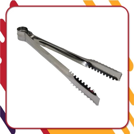Capitan Es Batu Gorengan Makanan Kue Roti Stainless Steel 20cm / Capit Masak Goreng Stenlis / Pencapit BBQ