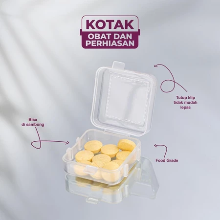 Kotak Mini Plastik Tempat Obat perhiasan Anting Memory Card Earplug Box Wadah Kecil Serbaguna