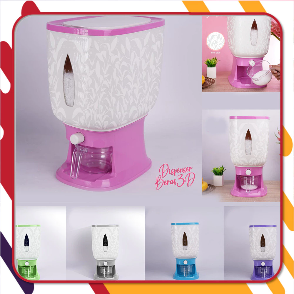 Dispenser Beras Otomatis Anti Hama / Tempat Wadah Penyimpanan Beras New Modern Tidak Lembab Food Grade
