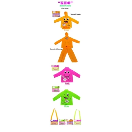 Jas Hujan Anak Kido Setelan Baju dan Celana / Mantel Hujan Anak / Raincoat Anak