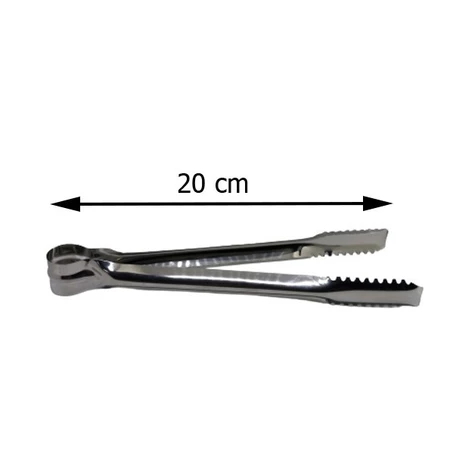 Capitan Es Batu Gorengan Makanan Kue Roti Stainless Steel 20cm / Capit Masak Goreng Stenlis / Pencapit BBQ