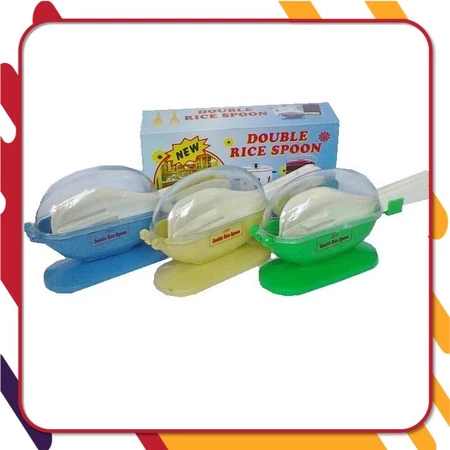 Centong Sendok Nasi Isi 2 dengan Wadah Anti Lalat Double Rice Spoon Entong 2 in 1