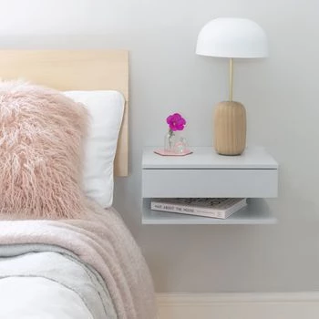 bedside table model dinding melayang rak dinding laci