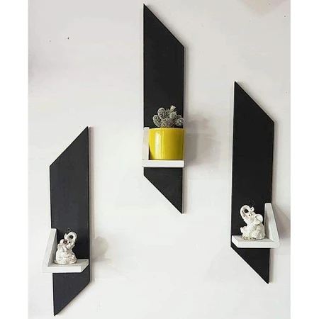 Rak Dinding penghias ruangan Satu Set 3pcs