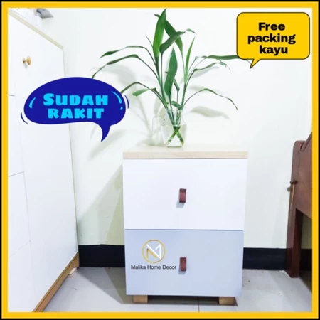 Nakas meja samping beside table dua laci n38