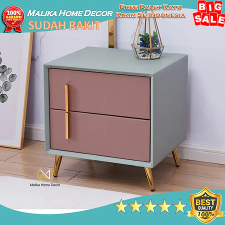 Meja Nakas Minimalis Modern Murah Meja Sudut Kamar Tidur 2 Laci n29
