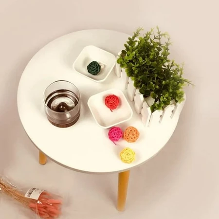 (Sigle Diameter 50cm tinggi 50cm) Meja Tamu Minimalis Coffee table Kopi Beside Table Murah