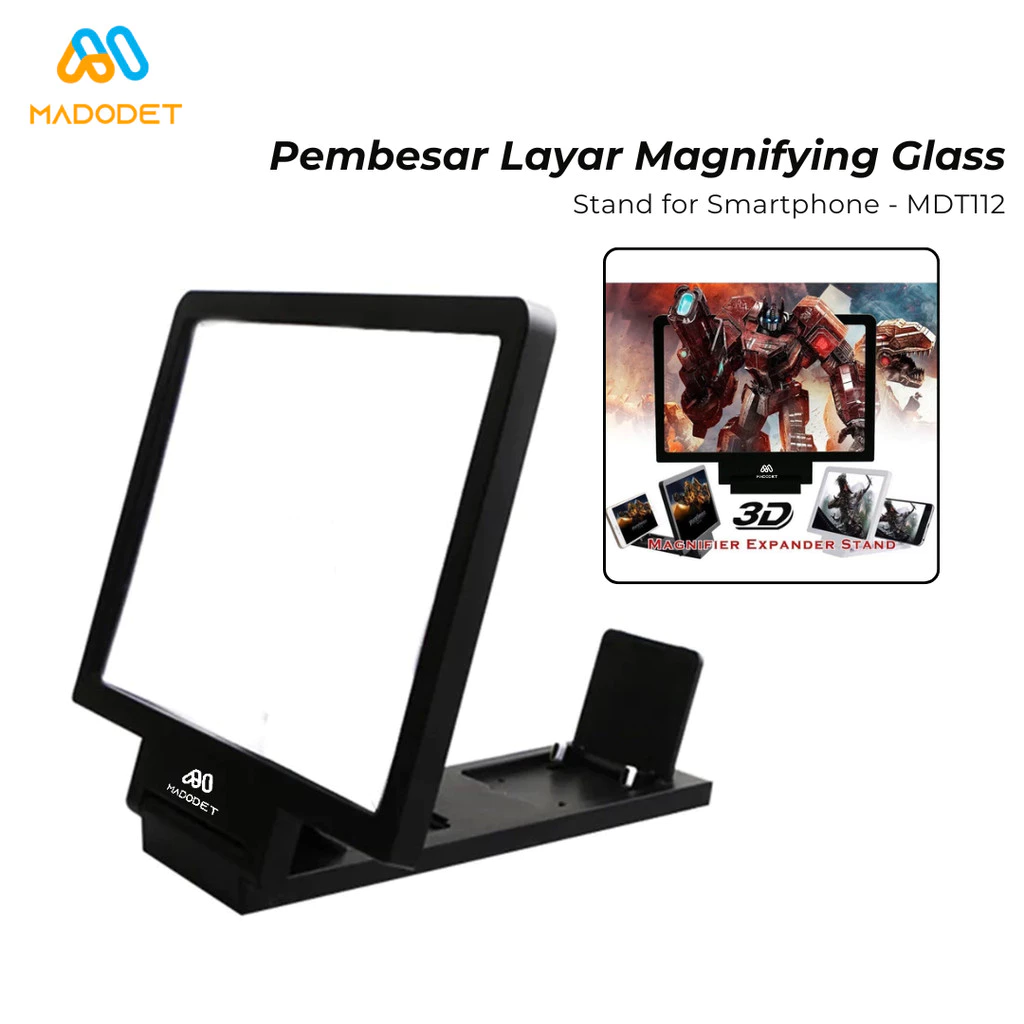 Jual Kaca Foldable Magnifying Glass Stand for Smartphone 5X