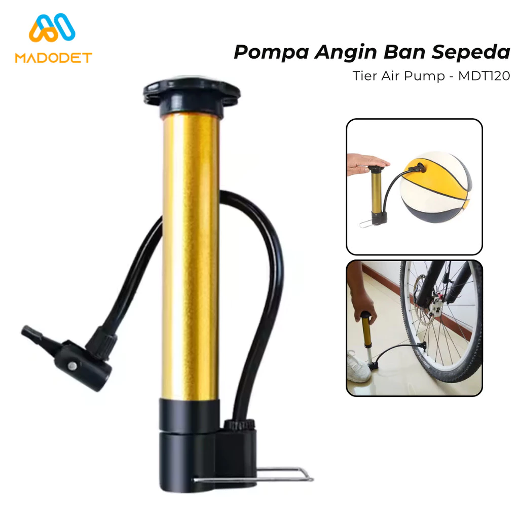 Madodet Pompa Angin Mini Ban Sepeda Motor Bola Multifungsi Mudah Dibawa - MDT120