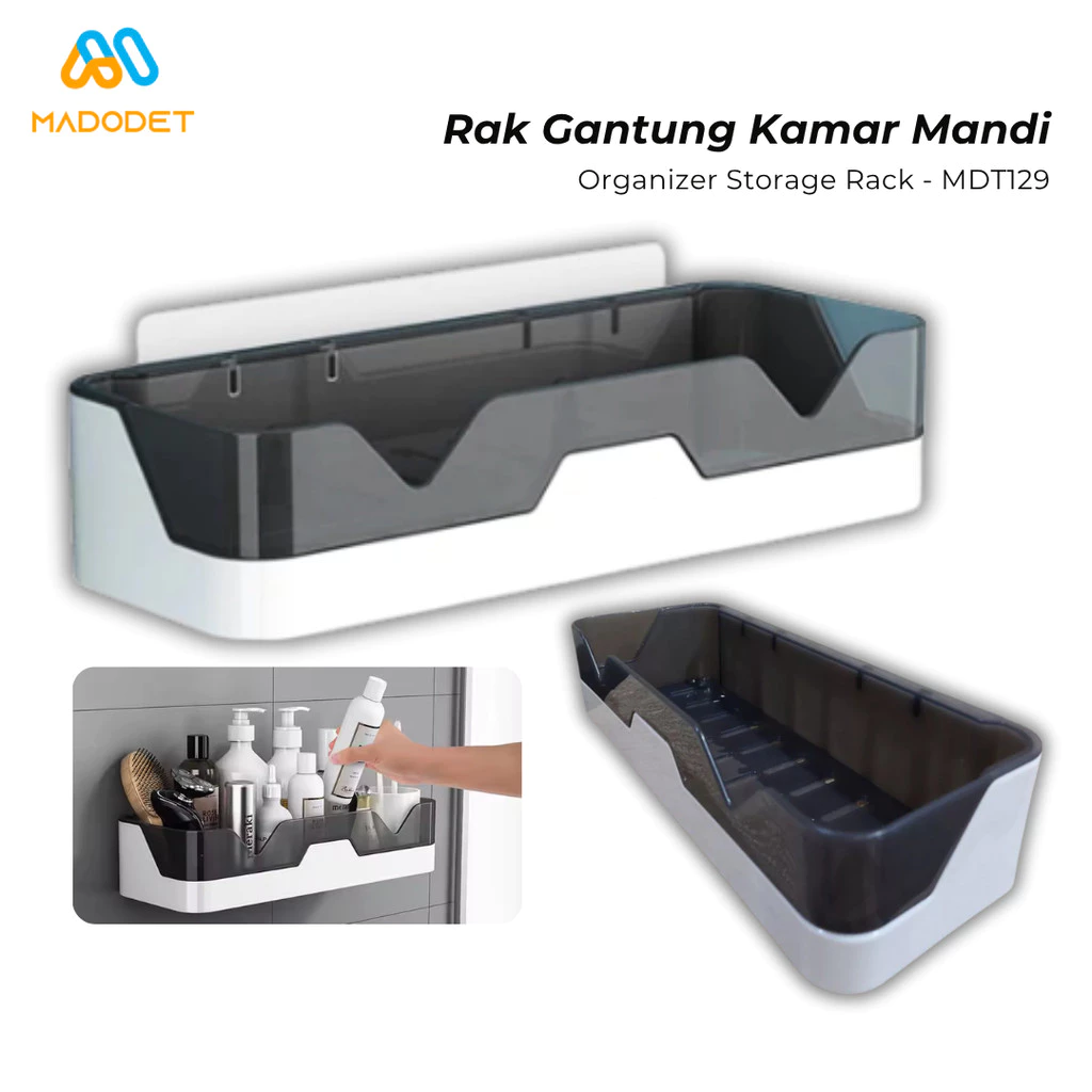 Madodet Rak Gantung Tempel Kuat Kamar Mandi Multifungsi Organizer Storage Rack - MDT129