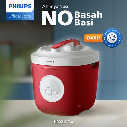 Philips Rice Cooker 1.8 L - 3000 Basic HD3210/30 - Merah - 400 Watt
