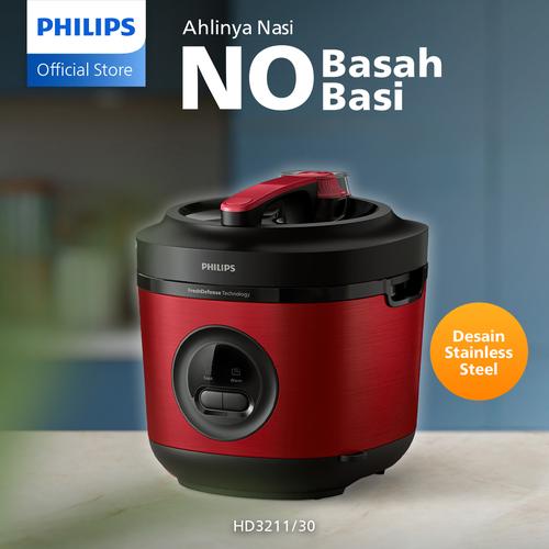 Philips Rice Cooker 1.8 L - 3000 Premium HD3211/30 - Merah - 400 Watt