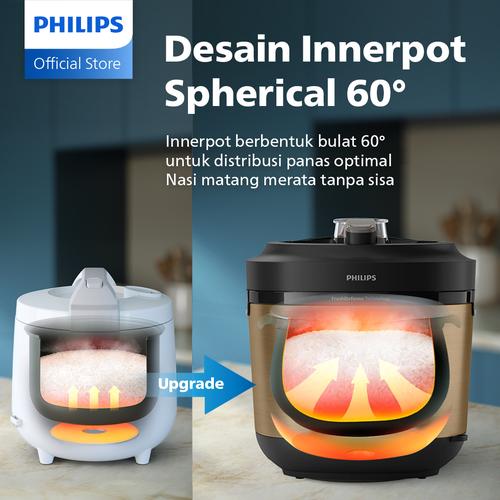 Philips Rice Cooker 1.8 L - 3000 Premium HD3211/32 - Gold - 400 Watt