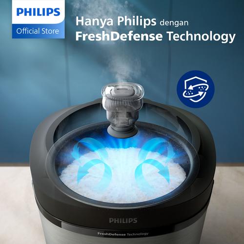 Philips Rice Cooker 1.8 L - Premium HD3211/31 - Silver - 400 Watt