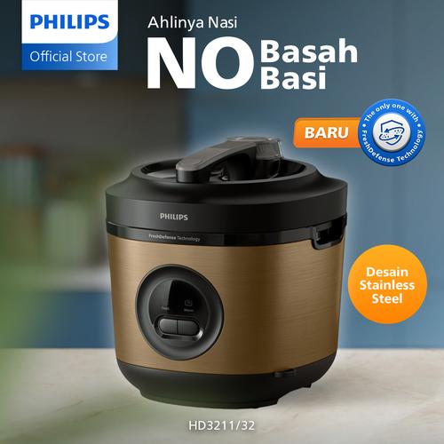 Philips Rice Cooker 1.8 L - 3000 Premium HD3211/32 - Gold - 400 Watt