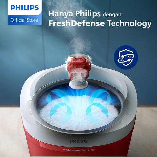Philips Rice Cooker 1.8 L - 3000 Basic HD3210/30 - Merah - 400 Watt