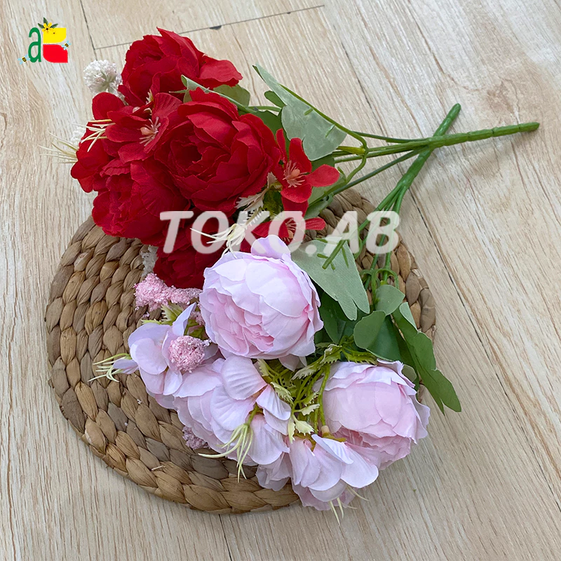 BUNGA ARTIFICIAL PEONY ZQ2 DAYSI SALJU B8082 BUNGA PLASTIK DEKORASI BUKET BUNGA PEONI