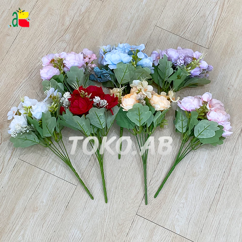 BUNGA ARTIFICIAL PEONY ZQ2 DAYSI SALJU B8082 BUNGA PLASTIK DEKORASI BUKET BUNGA PEONI