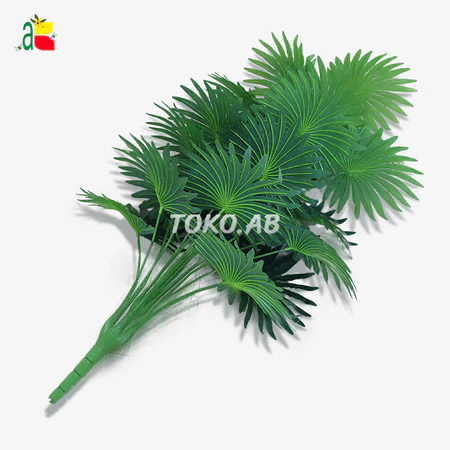 TANAMAN HIAS PLASTIK PALM KIPAS JUMBO D24 B8427 TANAMAN ARTIFICIAL DEKORASI HIAS SUDUT RUANGAN RUMAH