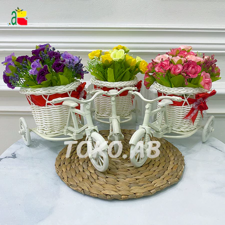 BUNGA HIAS SEPEDA SEDANG MAWAR ARTIFICIAL RB6088