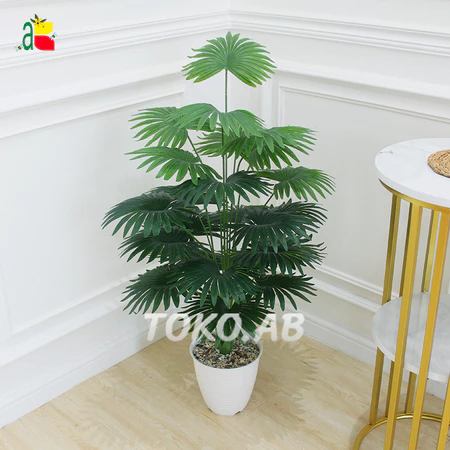 TANAMAN HIAS PLASTIK PALM KIPAS JUMBO D24 B8427 TANAMAN ARTIFICIAL DEKORASI HIAS SUDUT RUANGAN RUMAH