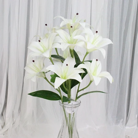 TANAMAN BUNGA ARTIFICIAL LILY LATEX 5CK9 B8233 BUNGA PLASTIK HIAS DEKORASI WEDDING HOME DEKOR
