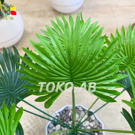 TANAMAN PALM KIPAS B8201 T35 TANAMAN HIAS D14x28 DEKORASI RUMAH DAUN PLASTIK ARTIFICIAL