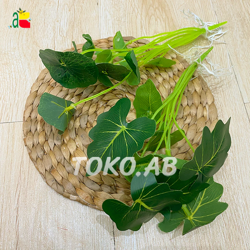 TANAMAN HIAS LOTUS AIR B8195 DAUN PLASTIK LATEX BUNGA ARTIFICIAL HIASAN MEJA TAMU TAHAN AIR